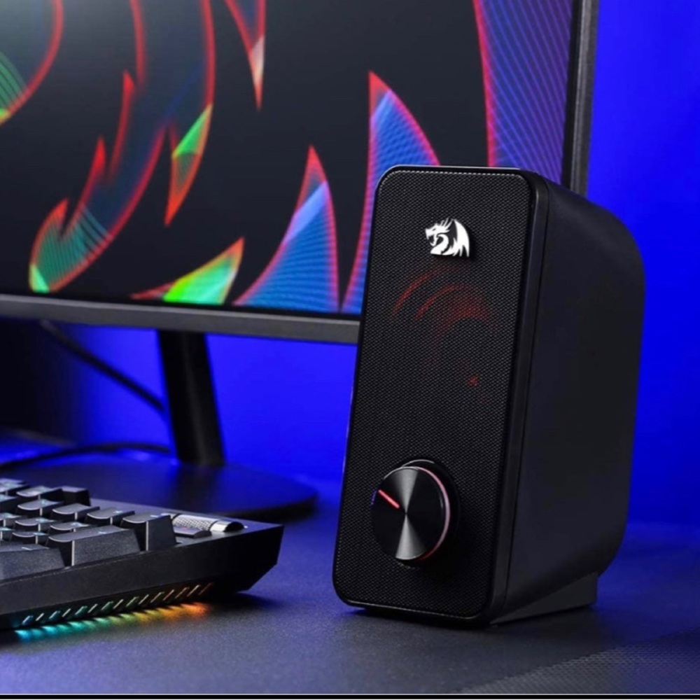 RedRagon Stentor Stereo Gaming Speaker w/Red Backlight